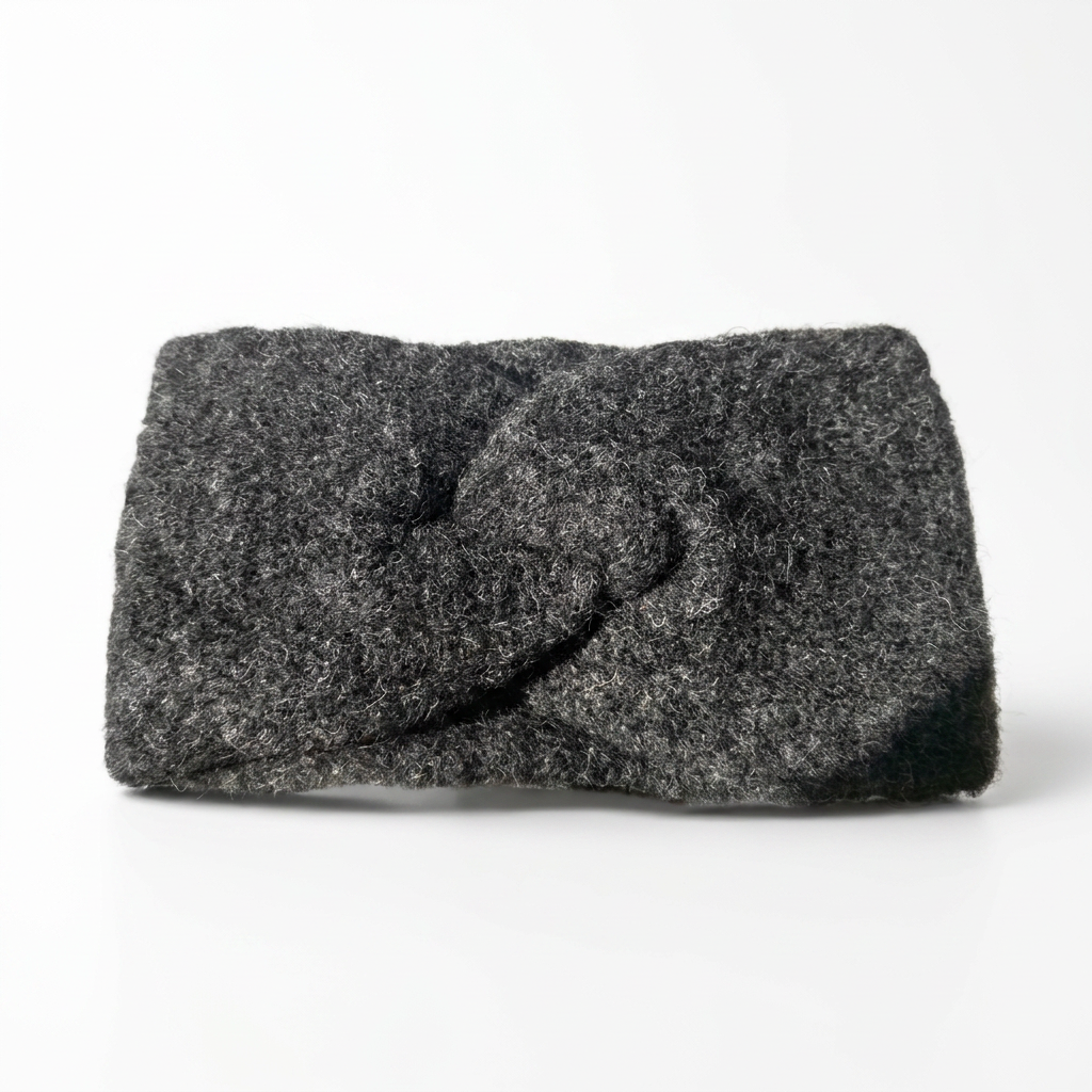 Stirnband Aplaca / Merino - Anthrazit meliert