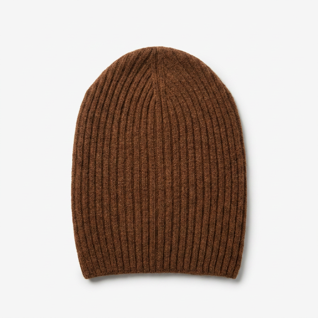 Beanie gerippt - Braun