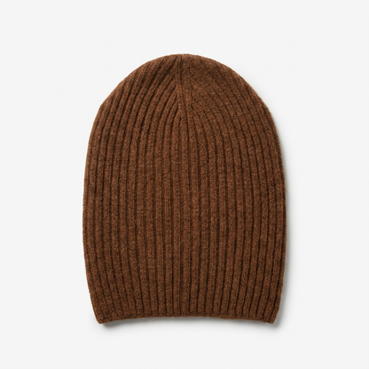 Beanie gerippt - Braun