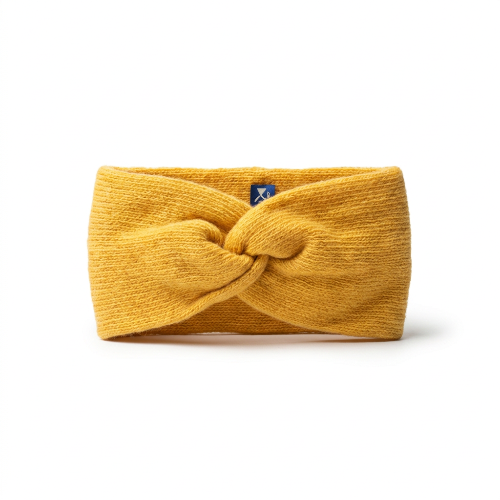 Stirnband Merino / Cashmere - Gelb