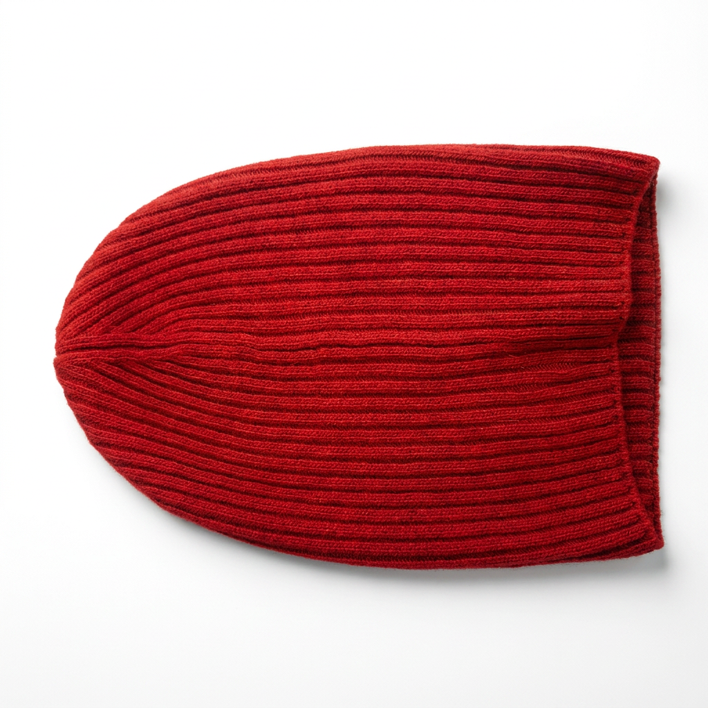 Beanie gerippt - Rot