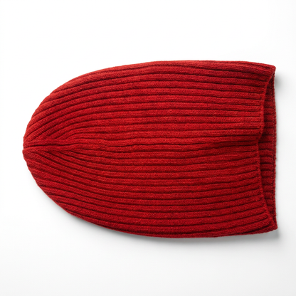 Beanie gerippt - Rot
