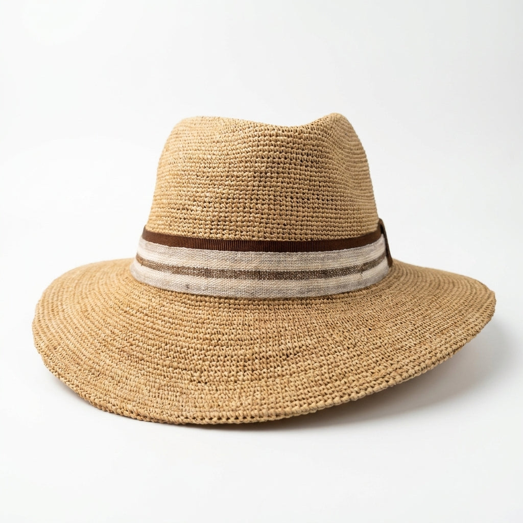 Raffiastrohhut Travelerstyle - Farbe Braun