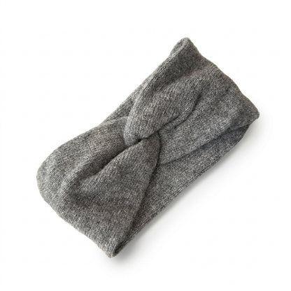 Stirnband Merino / Cashmere - Grau