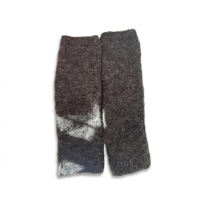 Stulpen Alpaca Merino - Anthrazit meliert