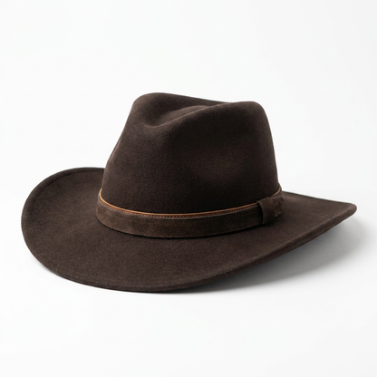 Herren Wollfilzhut Traveller Style extra breit - Braun