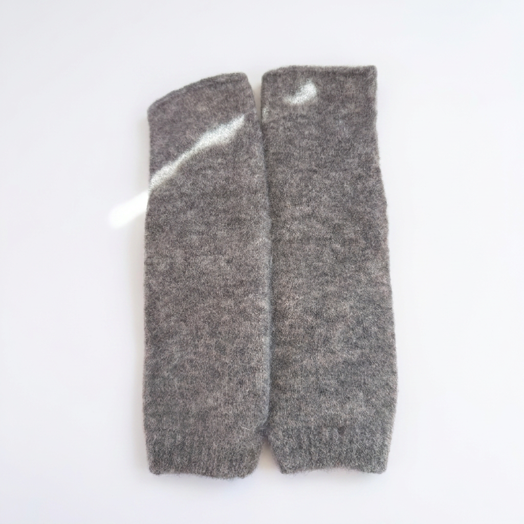 Stulpen Alpaca Merino - Hellgrau