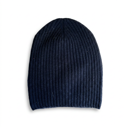 Beanie gerippt - Marineblau