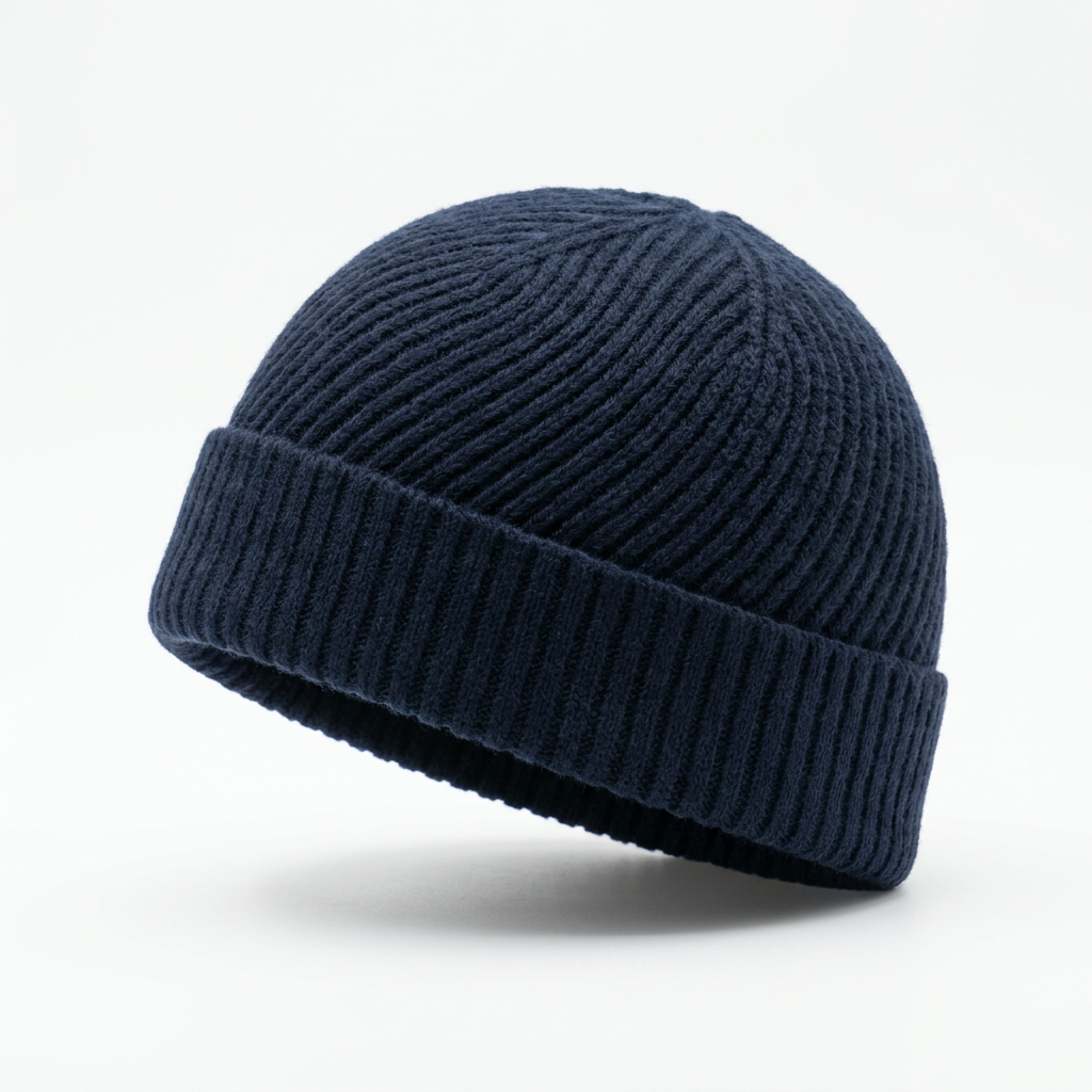 Umschlagmütze gerippt - Navy
