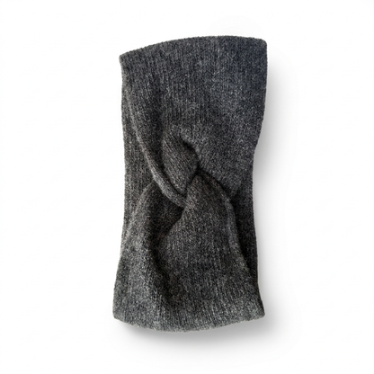 Stirnband Merino / Cashmere - Anthrazit meliert