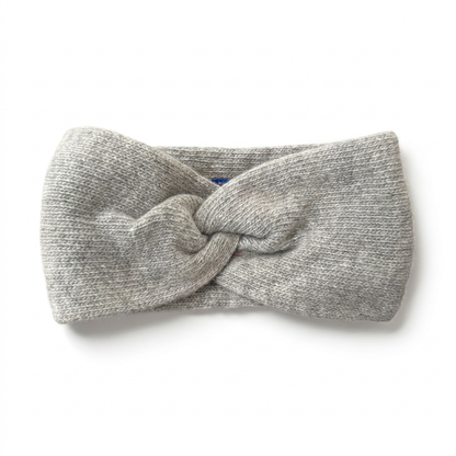 Stirnband Merino / Cashmere - Hellgrau