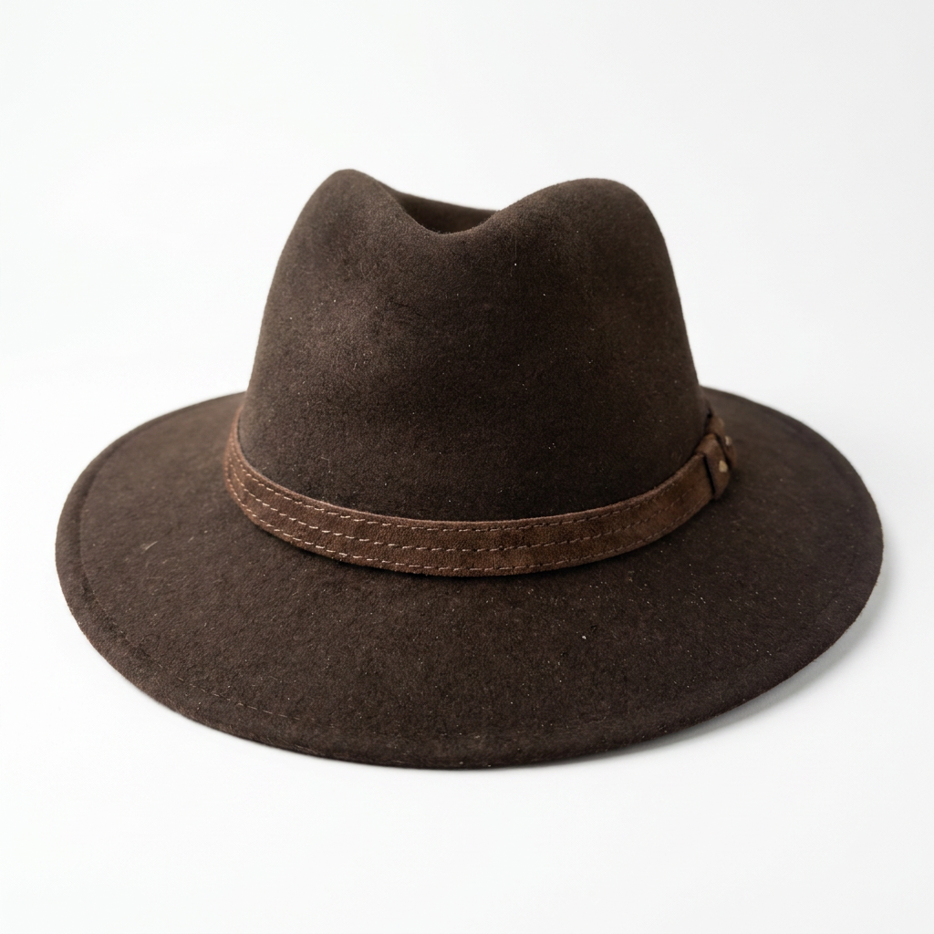 Herren Wollfilzhut Traveller Style breit - Braun