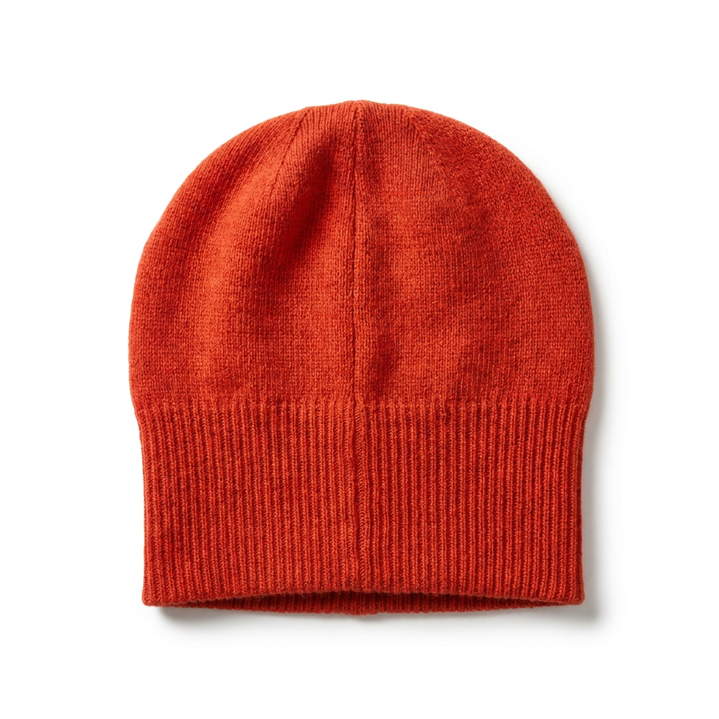 Beanie teils gerippt - Orange