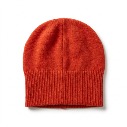 Beanie teils gerippt - Orange