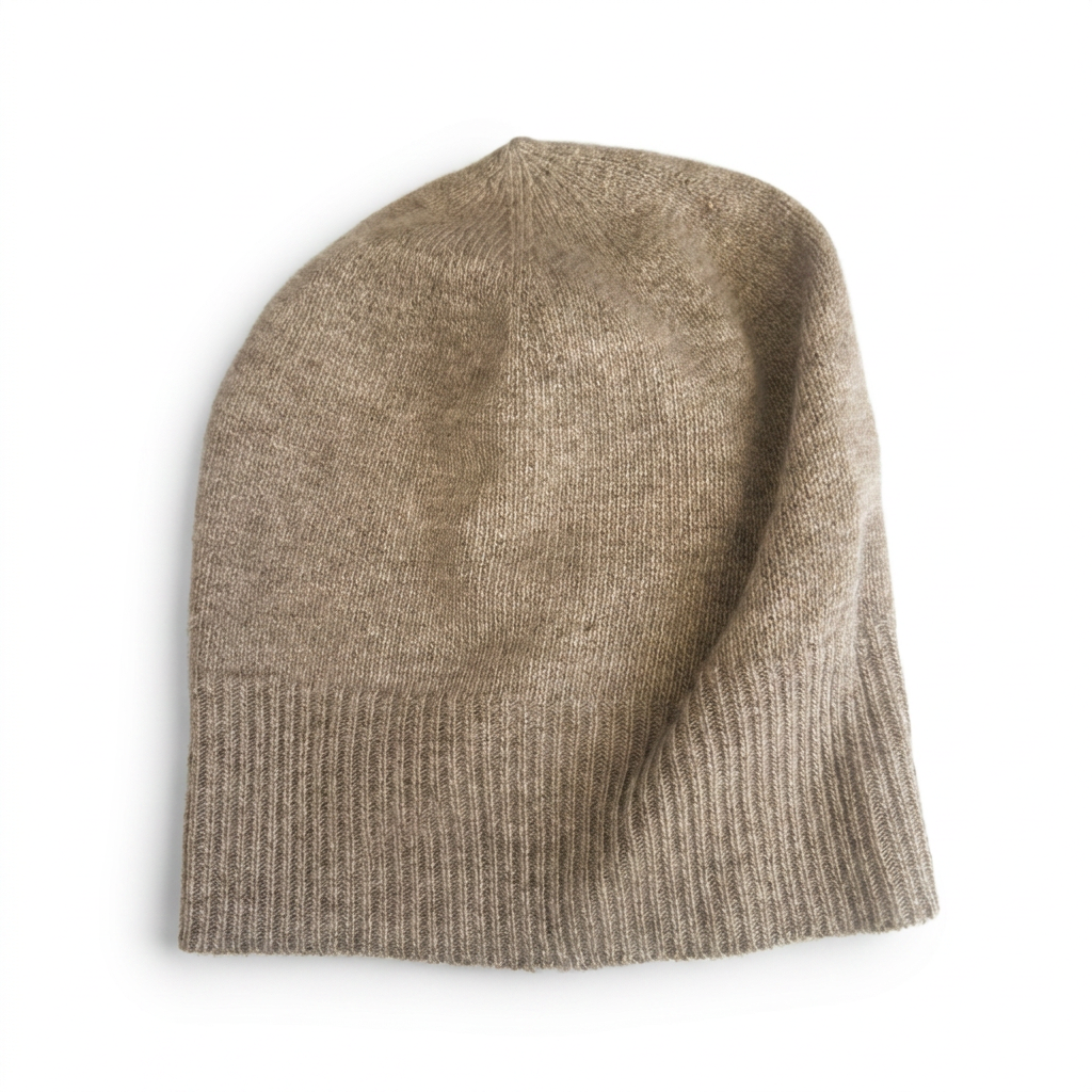 Beanie teils gerippt - Natur
