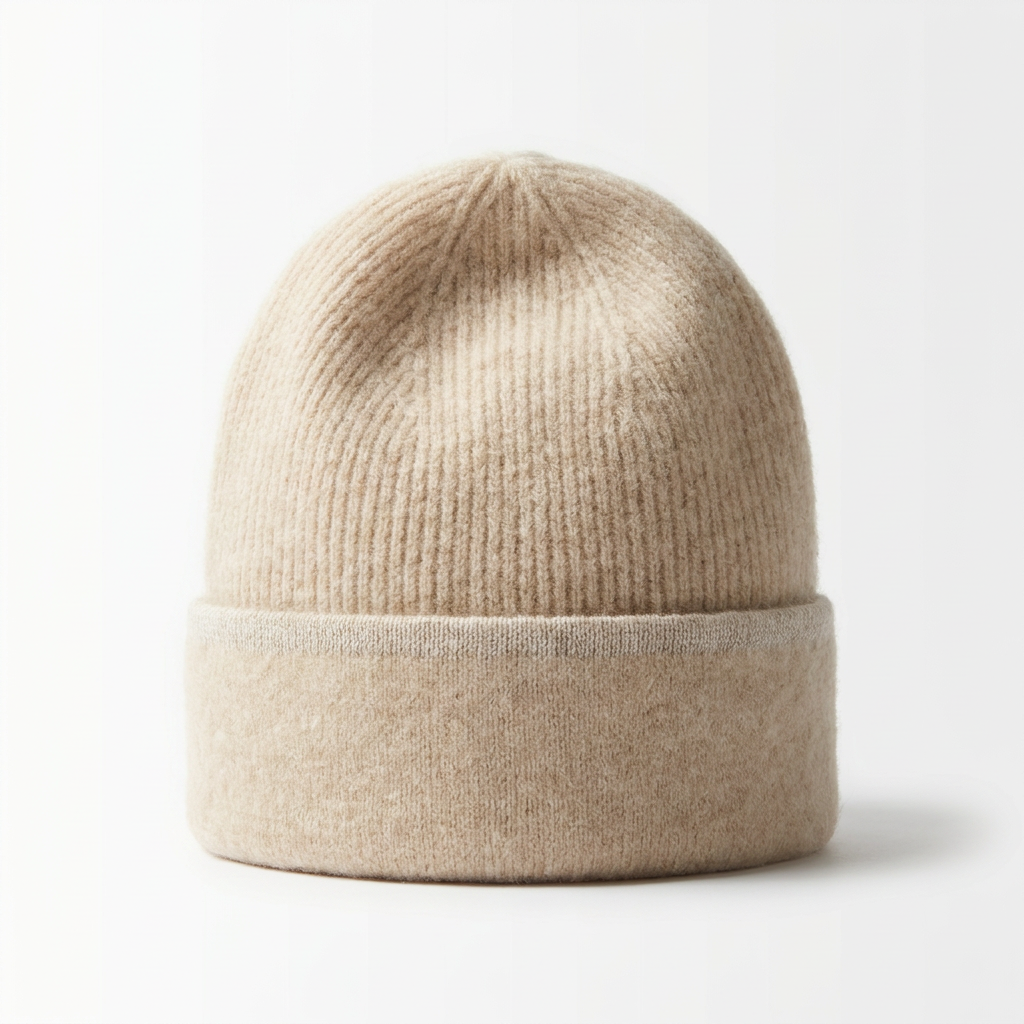 Umschlagmütze Alpaka - Beige