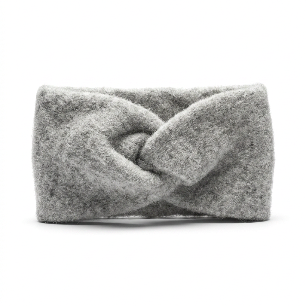 Stirnband Aplaca / Merino - Hellgrau