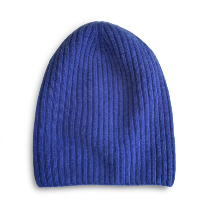 Beanie gerippt - Blau