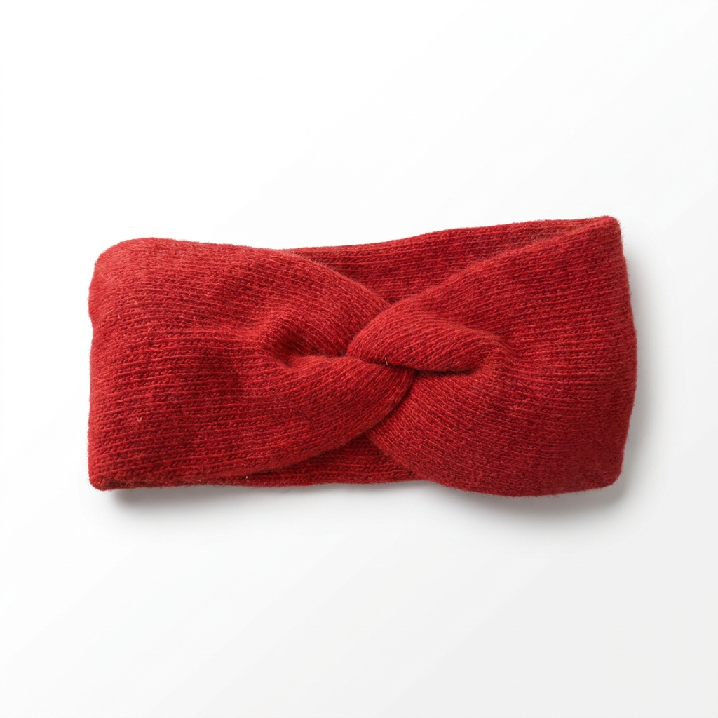 Stirnband Merino / Cashmere - Rot