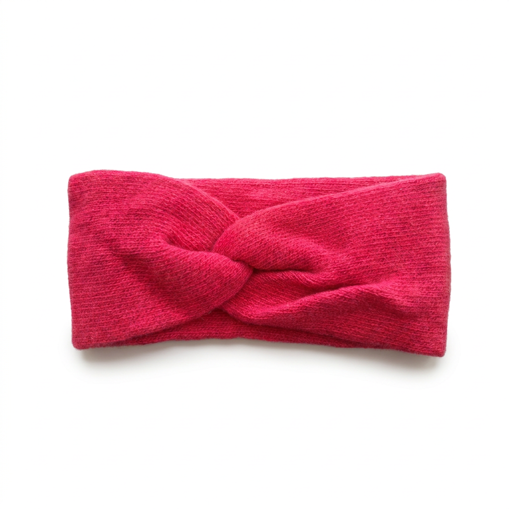 Stirnband Merino / Cashmere - Fuchsia