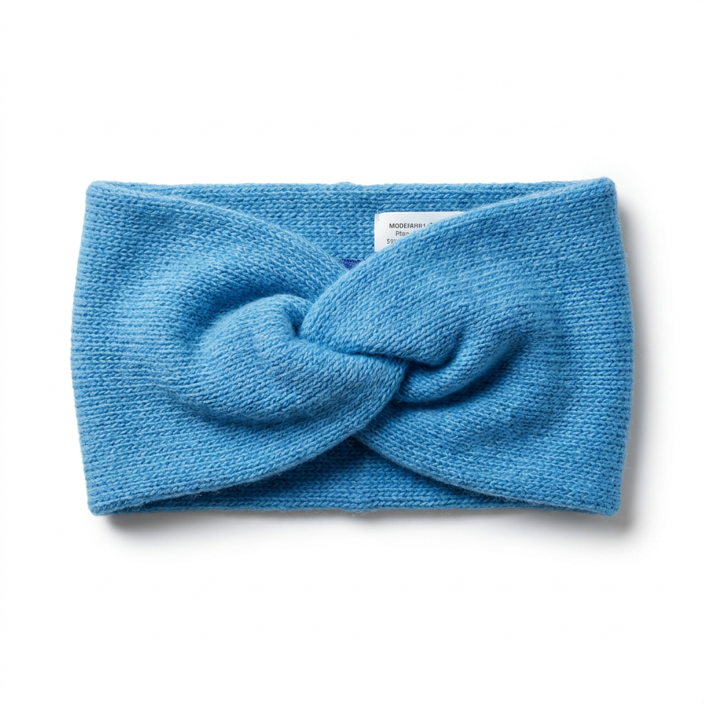 Stirnband Merino / Cashmere - Hellblau