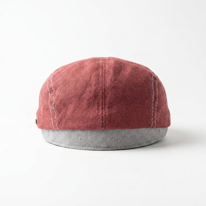 Flatcap aus Leinen Rückansicht