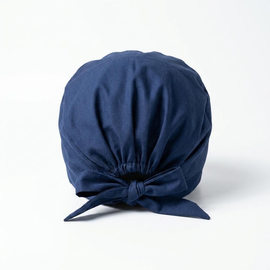 Rückansicht des Stroh-Visors mit Stoff in Navy