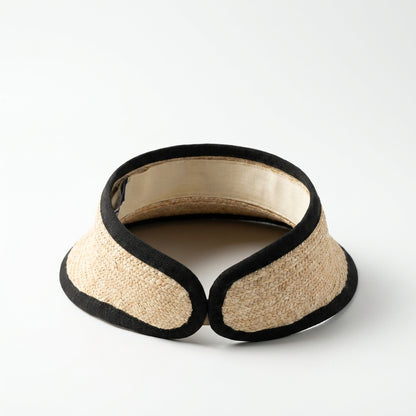 Stroh-Visor Natur Rückansicht
