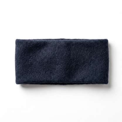 Stirnband Merino / Cashmere in Navy Rückansicht