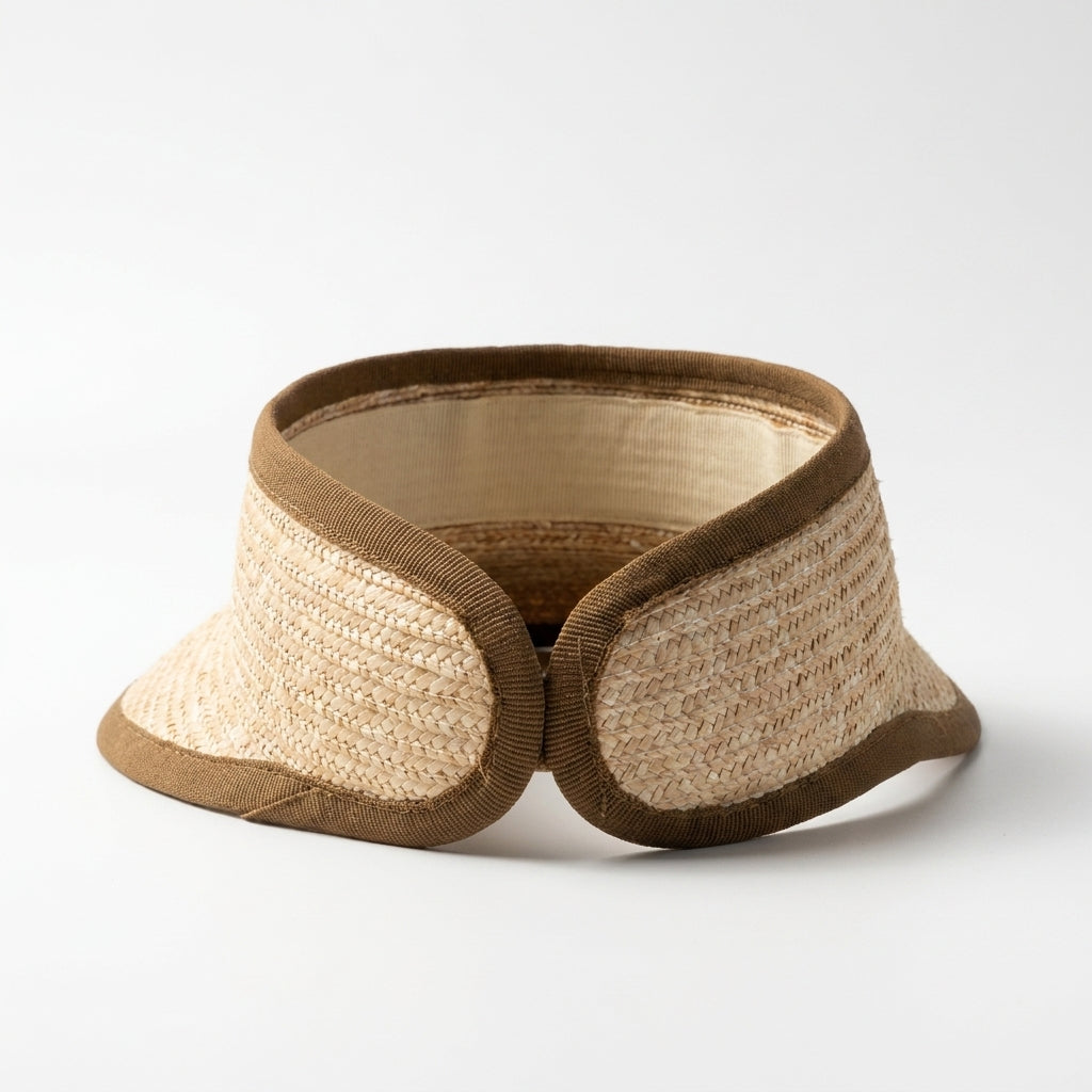 Stroh-Visor Natur Rückansicht