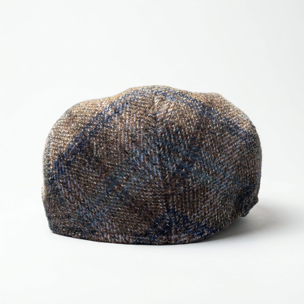 Rückansicht Schiebermütze Schurwolle Patchwork
