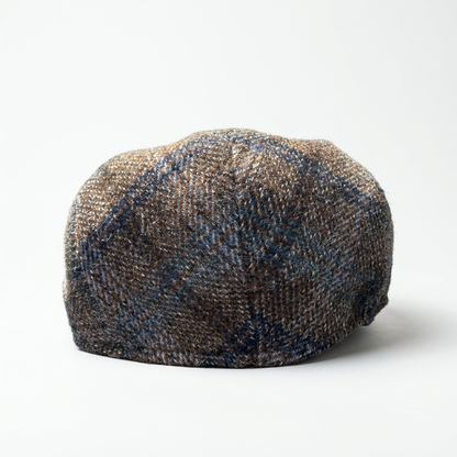 Rückansicht Schiebermütze Schurwolle Patchwork