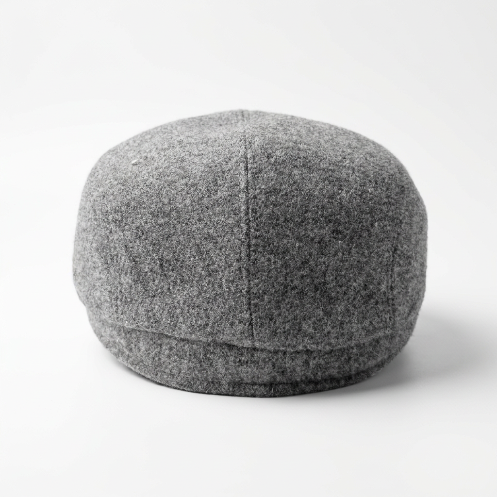 Flatcap Hellgrau Rückansicht