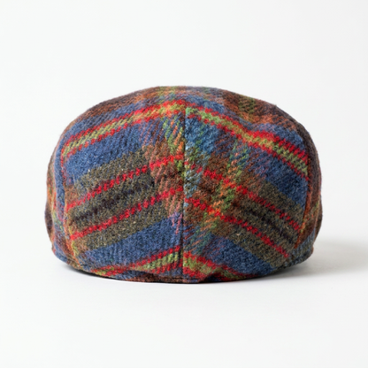 Schiebermütze Schurwolle Patchwork Rückansicht