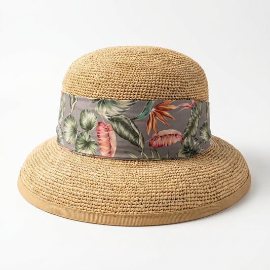 Raffia Glocke in Natur, Vorderansicht