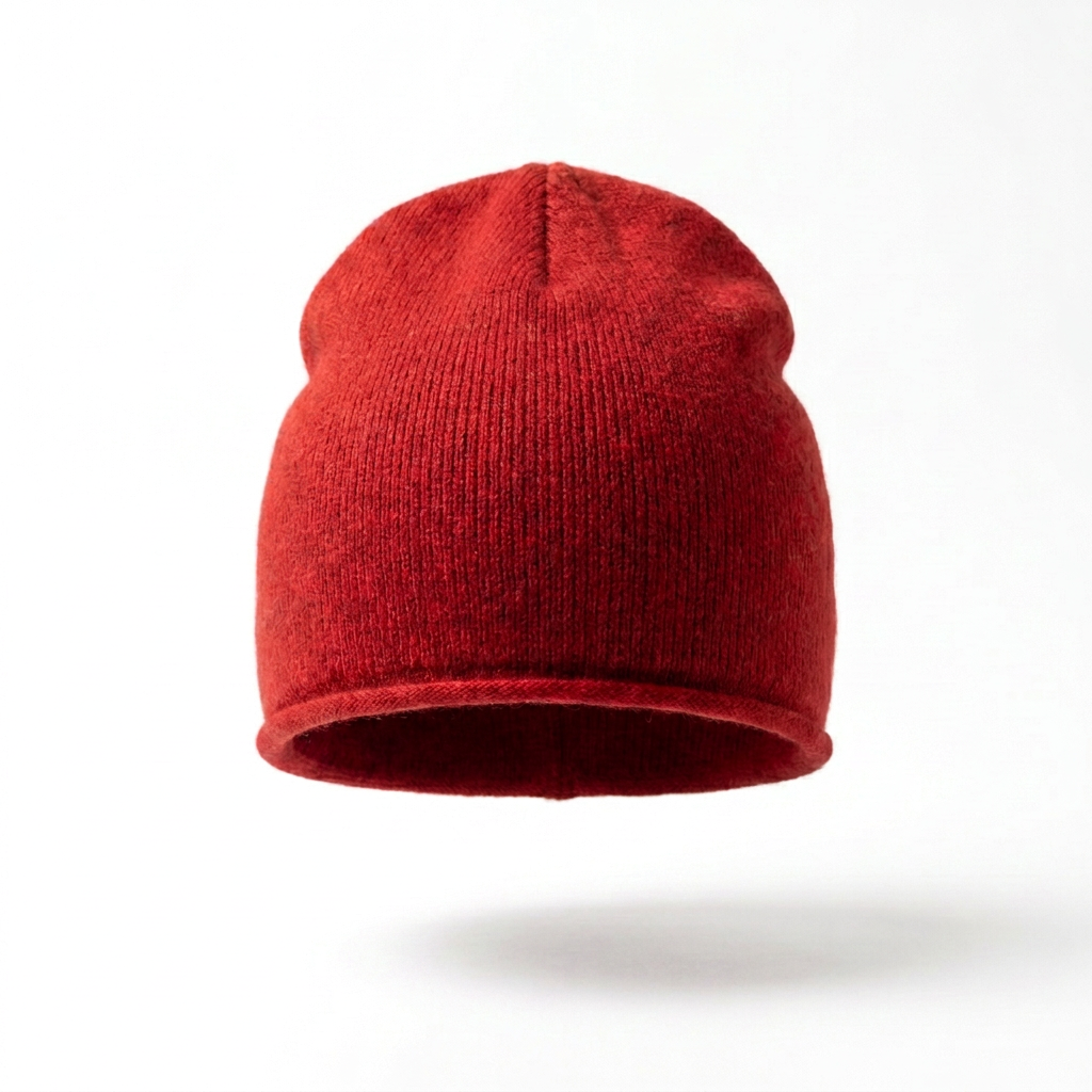 Beanie in Rot Vorderansicht