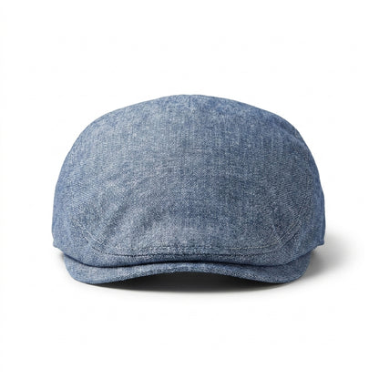 Flatcap in Jeans meliert Vorderansicht