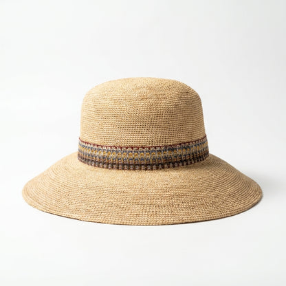 Flapper Strohhut Natur Vorderansicht