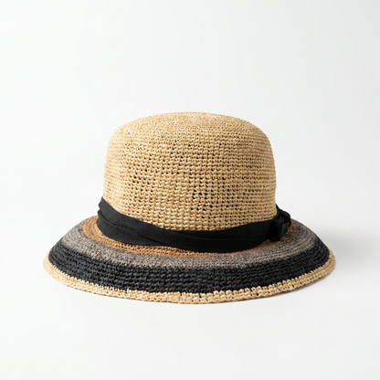 Cloche in Raffia Vorderansicht
