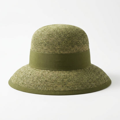 Raffia Glocke in Oliv, Vorderansicht