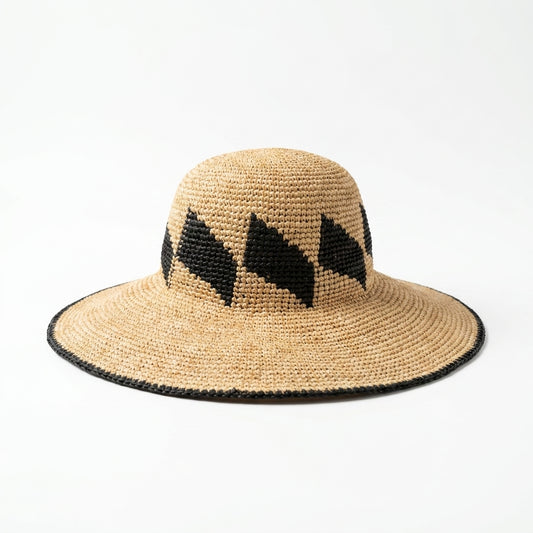Vorderansicht Flapper Strohhut