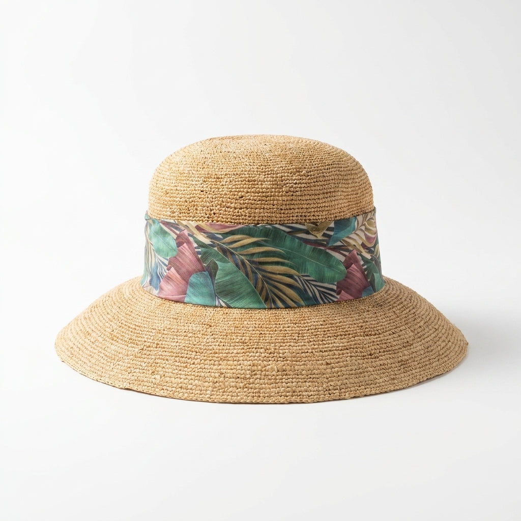 Vorderansicht der Raffia Glocke in Natur
