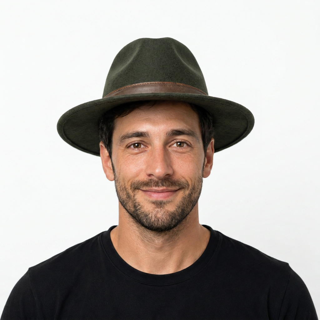 Herren Wollfilzhut Traveller Style extra breit - getragen