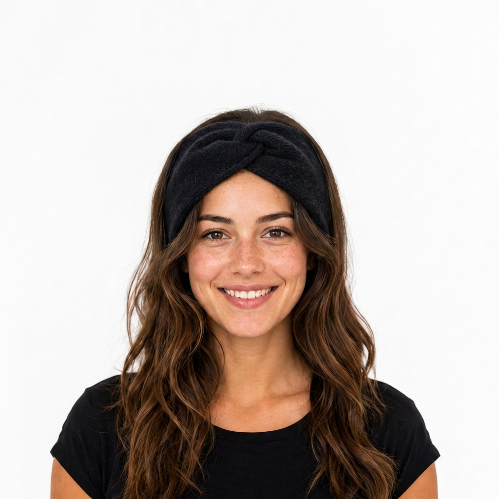 Stirnband Merino / Cashmere - getragen