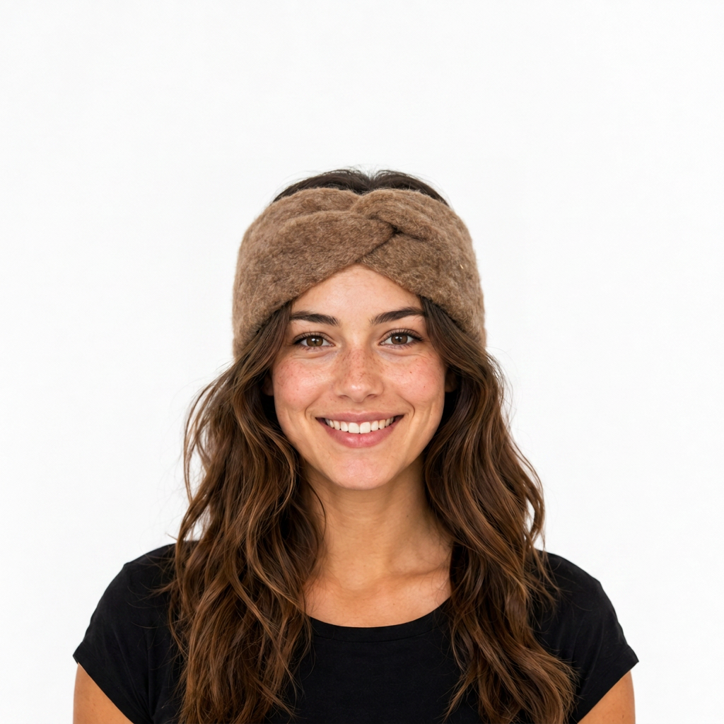 Stirnband Aplaca / Merino - getragen