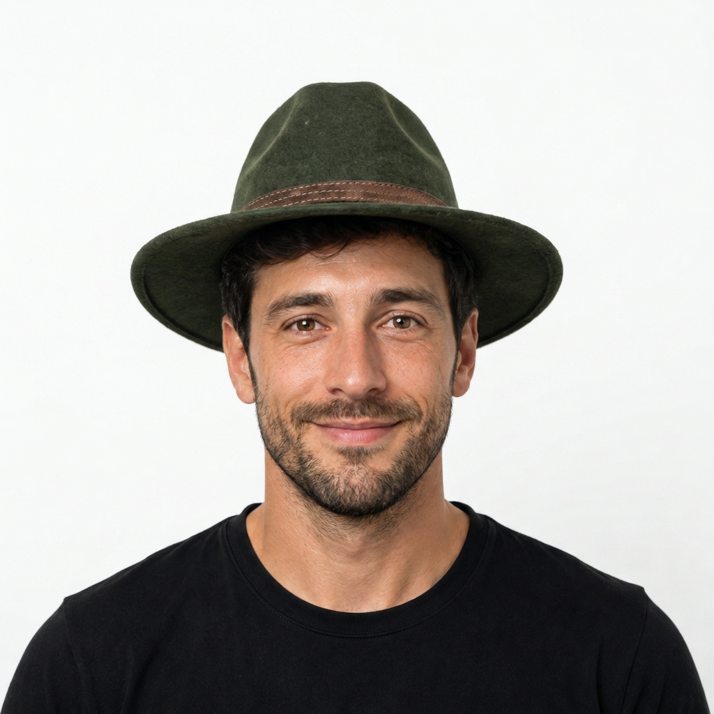 Herren Wollfilzhut Traveller Style breit - getragen