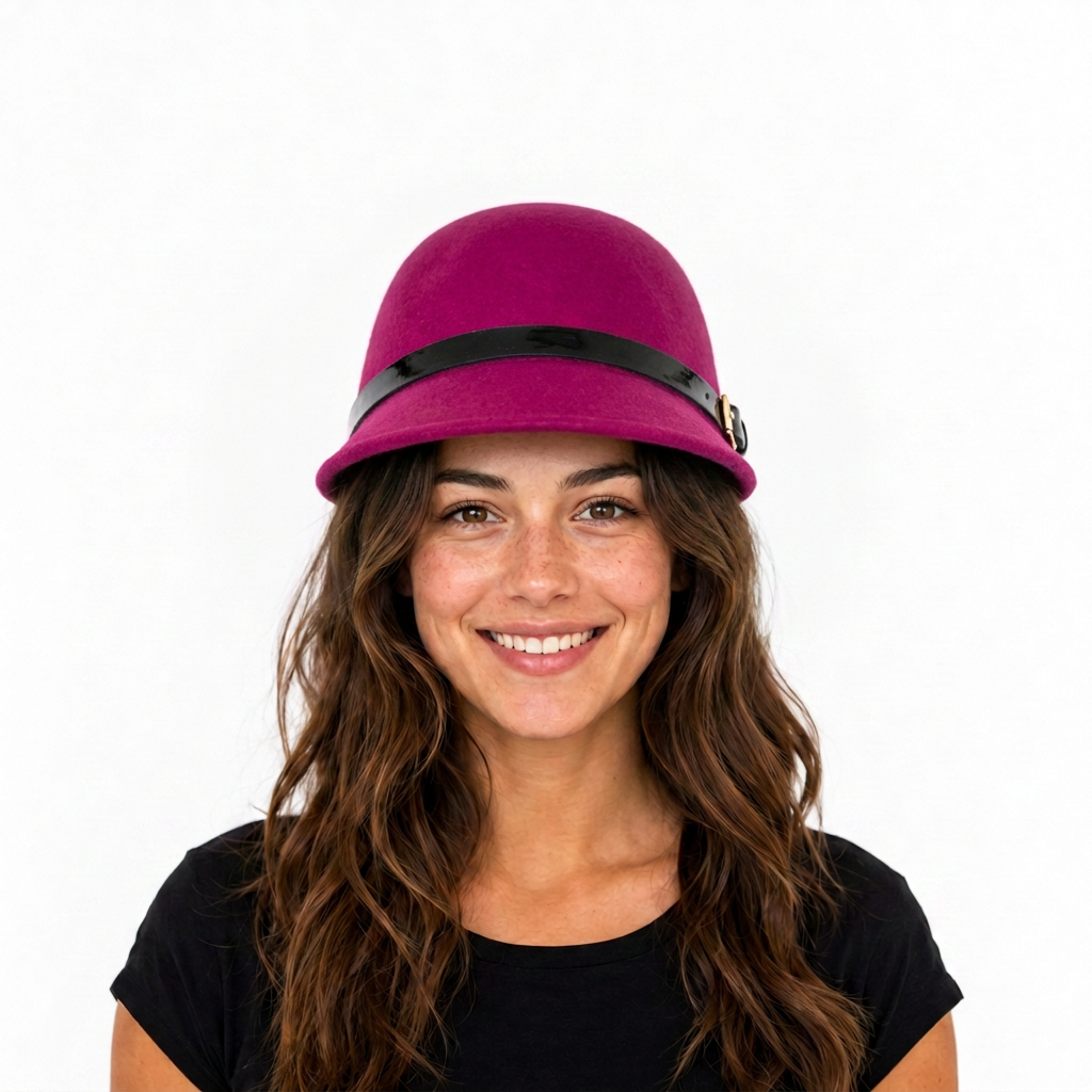 Damen Wollfilzhut Cloche - getragen