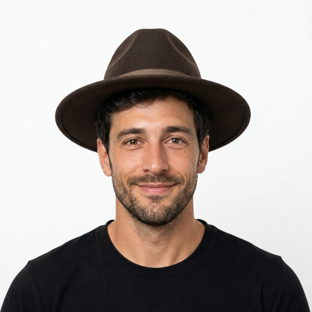 Herren Wollfilzhut Traveller Style extra breit - getragen