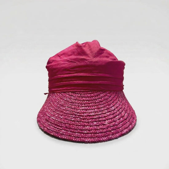 Stroh-Visor mit Stoff