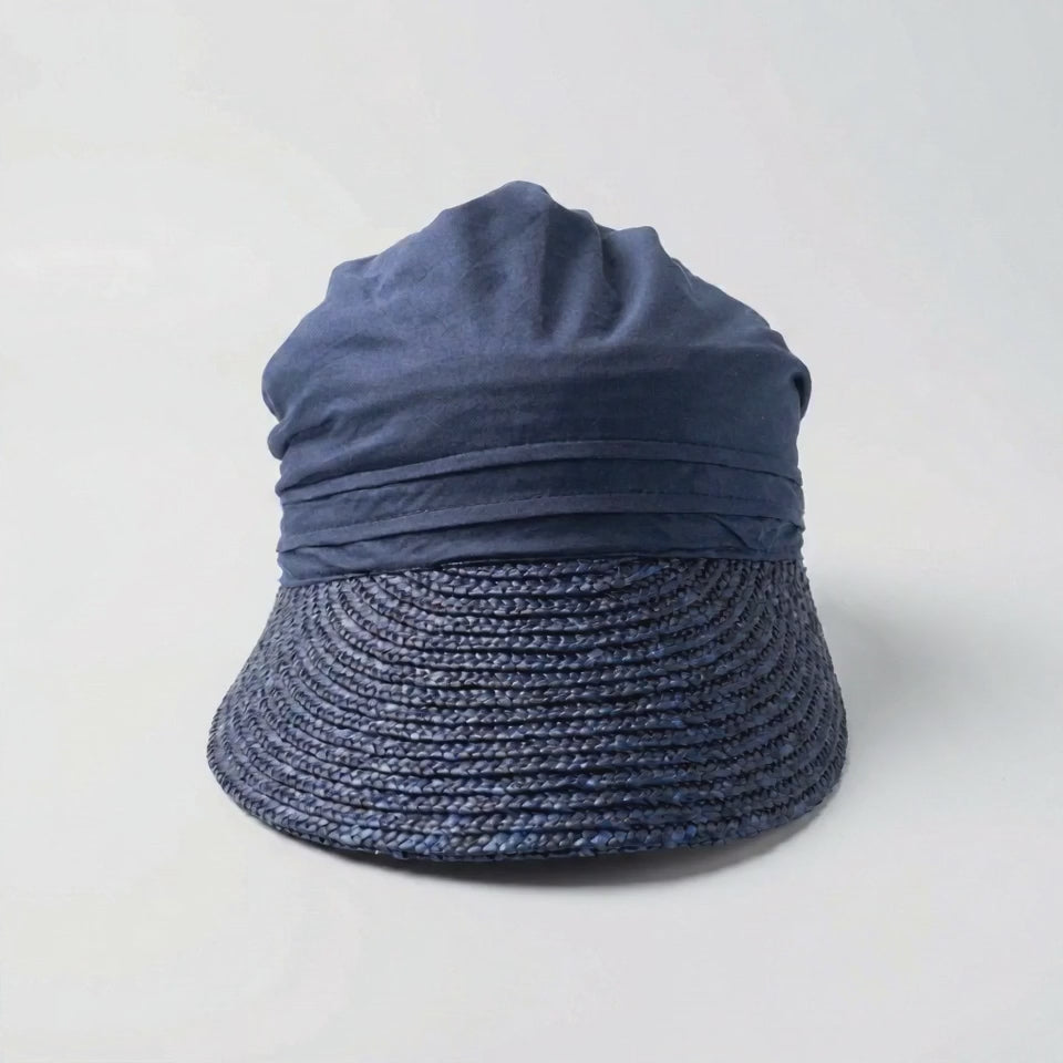 Stroh-Visor mit Stoff